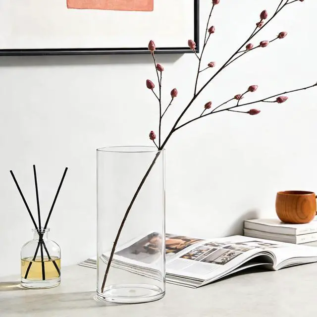 Alt view image 4 of 7 - Acrylic Flower Vase Cylinder, 7.86" Tall Clear Plastic Vase for Centerpieces - Shatterproof Wedding, Event & Home Decor Vase, 3.94"X7.86" Tall Round - Clear