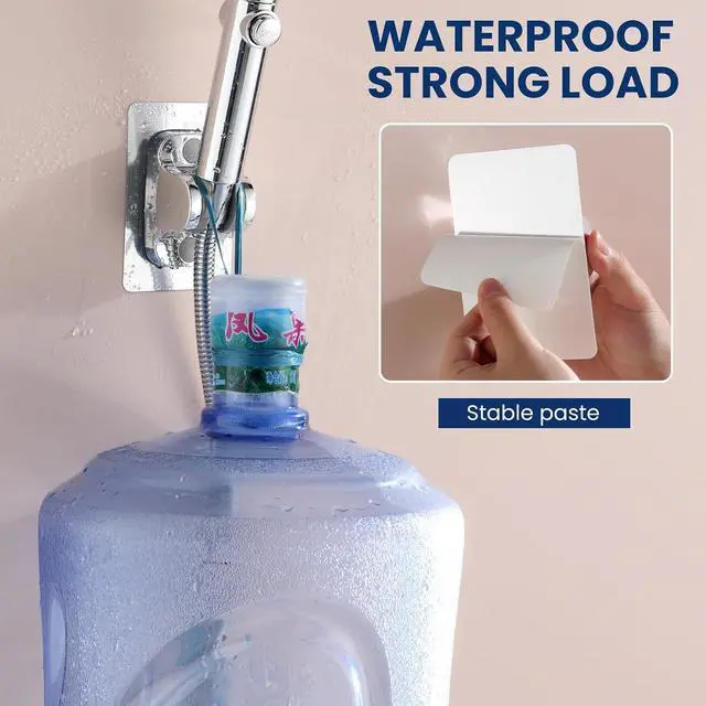Alt view image 4 of 7 - Hand held Shower Head Holder-Relocatable Handheld Showerhead Holder, Suitable for Installation On Smooth Surfaces