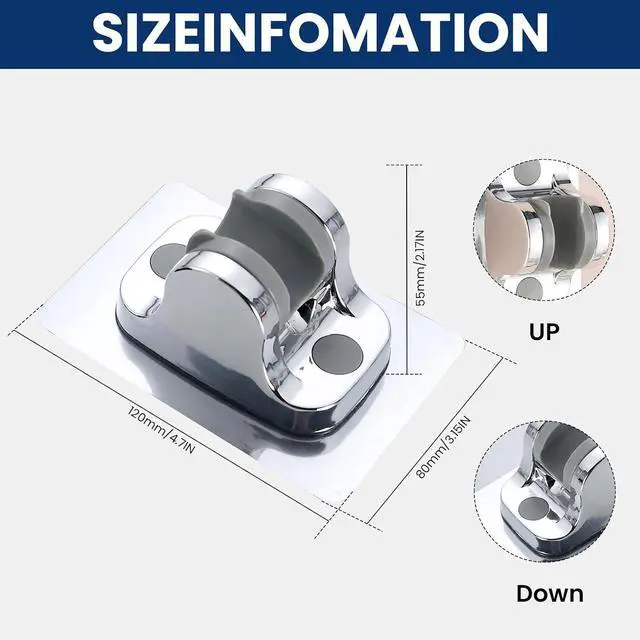 Alt view image 7 of 7 - Hand held Shower Head Holder-Relocatable Handheld Showerhead Holder, Suitable for Installation On Smooth Surfaces