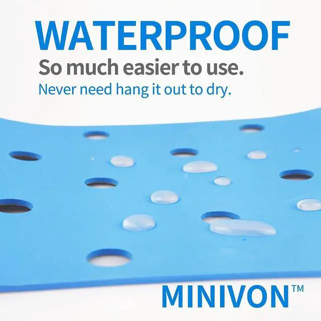 Alt view image 5 of 6 - MINIVON Waterproof Shower Bench Cushion Cover for Bath Seat, Bath Chair Inside Bathroom, Non Slip Coldproof Stickable Soft Foam Pad, Padded Shower Stool Seat Mat for Elderly Senior Handicap Disabled