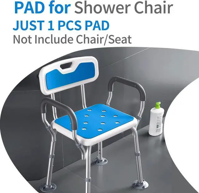 Alt view image 6 of 6 - MINIVON Waterproof Shower Bench Cushion Cover for Bath Seat, Bath Chair Inside Bathroom, Non Slip Coldproof Stickable Soft Foam Pad, Padded Shower Stool Seat Mat for Elderly Senior Handicap Disabled
