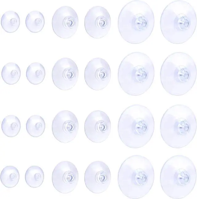 Main image of Pawfly 30 Pack Suction Cups for Glass, Small Rubber Suction Cups for Home Kitchen Bathroom Organization Christmas Decoration Window (Assorted Sizes 0.8 & 1.2 & 1.8 Inch)