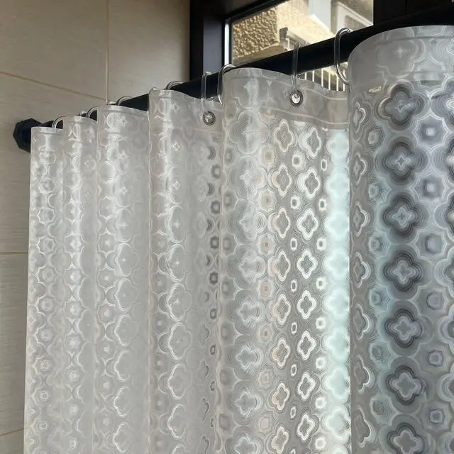 Main image of EVA 8G Bathroom Shower Curtain Liner, Heavy Duty Waterproof Shower Curtain Liner with Magnets Thick Plastic Shower Curtains 72x72 Inch, 12 Hooks
