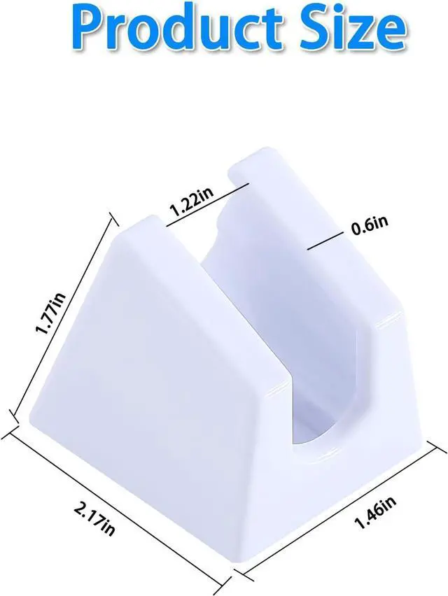 Alt view image 2 of 7 - DF-SA156-WT RV Handheld Shower Wand Bracket Holder - Mounting Screws Included, White