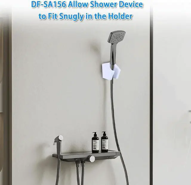Alt view image 4 of 7 - DF-SA156-WT RV Handheld Shower Wand Bracket Holder - Mounting Screws Included, White
