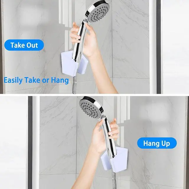 Alt view image 6 of 7 - DF-SA156-WT RV Handheld Shower Wand Bracket Holder - Mounting Screws Included, White