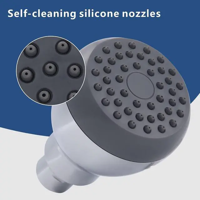 Alt view image 3 of 7 - 3" High Pressure Shower Head, Powerful Pressure Boosting Rain Showerhead, with Adjustable Swivel Brass Ball Joint for Relaxing and Comfortable Shower Experience (Chrome)