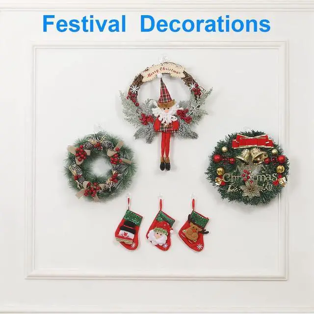 Alt view image 5 of 7 - 12 Pieces Small Suction Cups with Hooks 1.2 inch Clear Plastic Sucker Hooks for Glass Window Wall Festivals Parties Theme Carnival Decoration Door Bathroom Kitchen