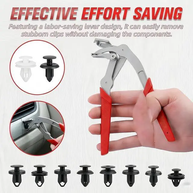 Alt view image 2 of 7 - Car Clip Pliers & Panel Clip Removal Pliers, Spring-Loaded Fastener Rivet Remover for Auto Door Panels, Interior & Exterior Trim, Mechanic, Damage-Free Disassembly(1 pcs)