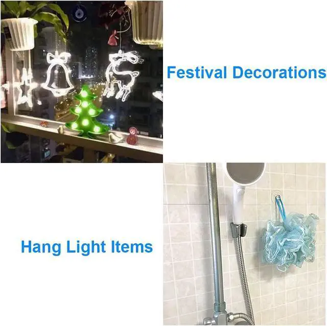 Alt view image 7 of 7 - 12 Pieces Small Suction Cups with Hooks 1.2 inch Clear Plastic Sucker Hooks for Glass Window Wall Festivals Parties Theme Carnival Decoration Door Bathroom Kitchen