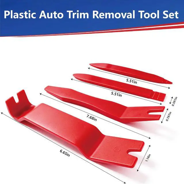 Alt view image 5 of 7 - 7 Pcs Car Trim Removal Tool Kit with Non-Scratch Plastic Pry Tool and Fastener Clip Pliers, Car Trim Removal Tool, for Auto Interior Car Panel Detachment, Dashboard, Door Clips & Upholstery