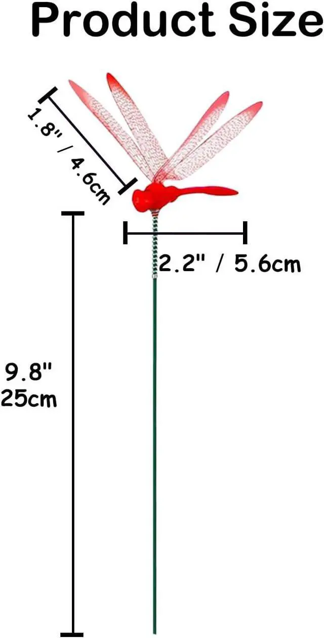 Alt view image 2 of 7 - Jongdari 16 Sets Dragonfly Hat Clip Realistic Fake Dragonflies Clip-On Garden Outdoor Decor Stakes Plastic Dragon Fly Clips Plant Decorations for Pots, Includes Pliers & Clips - Small