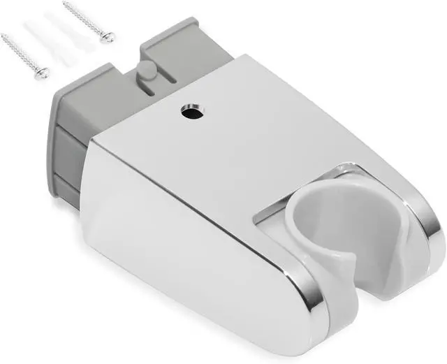 Alt view image 7 of 7 - Hand held Shower Head Holder- 5 Angles Adjustable - Screw Mount for Permanent Fixture -Bathroom Wall Mount Shower Wand Holder - (Polished Chrome)