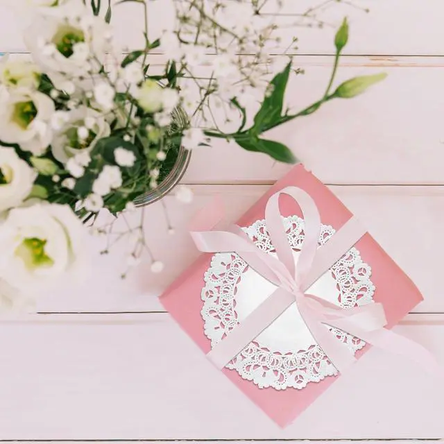 Alt view image 4 of 7 - White 4-Inch Round Paper Lace Doilies, 100 Pack | Disposable, Decorative Placemats, For Desserts & Small Treats, Silverware Wrapping