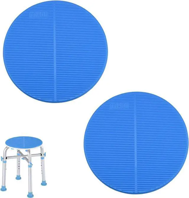 Main image of Bath Stool Bench Mat Cushion Shower Chair Round Seat Pad Waterproof | Warm Soft Comfortable Non-Slip Waterproof Skin Friendly, Back Adhesive, Removable Backing, Round Shape