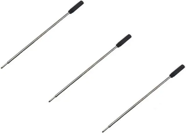 Main image of 3 Pcs Wholesale Ballpoint Metal Pen Refill 1.0mm Length 11.6cm and Short Steel Blue Replacement V8B4 Re Pen Refill Black Ink, Ink Pen Refills Pens and Refills Writing for Correction Supplies