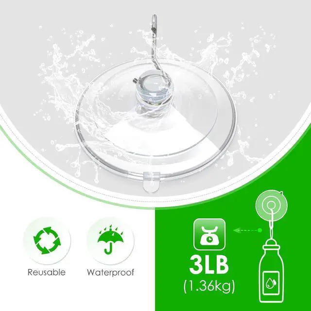 Alt view image 3 of 7 - Hangerspace Suction Cup Hooks, Removable Small Suction Cups, Clear, 12 Pack | 1.77 In, with Rustproof Metal Hooks, Detachable, Leave No Trace, for Kitchen Shower Wall Window Glass Door, Fits Any Decor