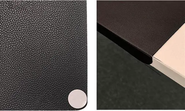 Alt view image 6 of 6 - Lifup Non-Slip Desk Pad Protector, Self Adhesive Writing Mat with Full Grip Fixation Lip, Waterproof PU Leather Large Mouse Pad for Home Office Gaming Black 15.7" x 11.8"