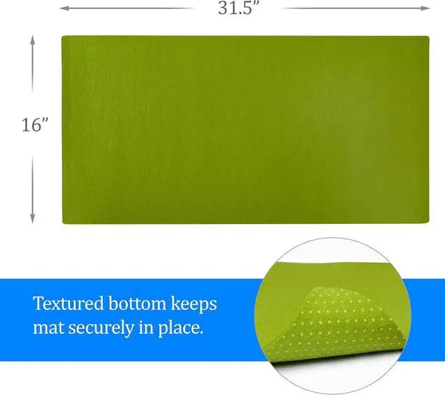 Alt view image 2 of 2 - Felt Desk Pad- 31x16 with Non-Slip Backing (Green)