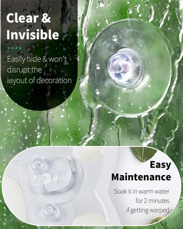 Alt view image 2 of 7 - Pawfly 30 Pack Suction Cups for Glass, Small Rubber Suction Cups for Home Kitchen Bathroom Organization Christmas Decoration Window (Assorted Sizes 0.8 & 1.2 & 1.8 Inch)