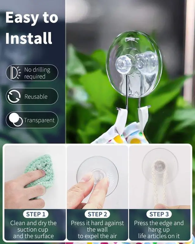 Alt view image 6 of 7 - Pawfly 30 Pack Suction Cups for Glass, Small Rubber Suction Cups for Home Kitchen Bathroom Organization Christmas Decoration Window (Assorted Sizes 0.8 & 1.2 & 1.8 Inch)