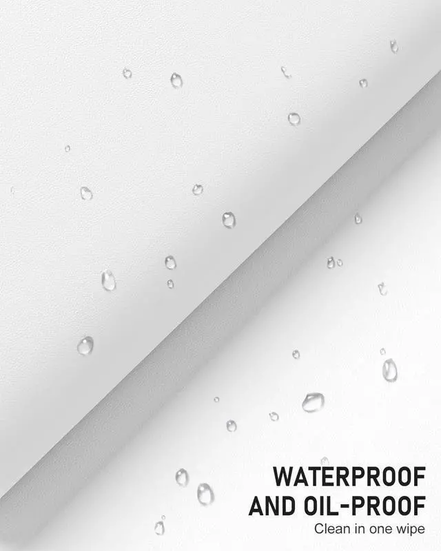 Alt view image 5 of 7 - Desk Pad, 23.6" x 13.8" PU Leather Non-Slip Desk Mat Large Mouse Pad for Desktop, Waterproof Laptop Computer Writing Mat for Office, Home, Work, Gaming, White