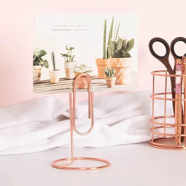 Alt view image 7 of 7 - Photo Clip,Nordic Paper Clip Table Card Memo Holder Stand Photo Clips Holder Message Folder Desk Stand for Paper Note Memory Photo