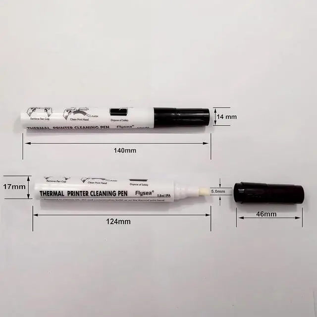 Alt view image 2 of 5 - GREUS 5 Pack Thermal Printer Cleaning Pen Universal Print Head Cleaning Pen Maintenance Cleaning Kit Printhead Cleaner Dust Stain Remover Pen for Card & Heat Transfer & Electronic Waybill Printer