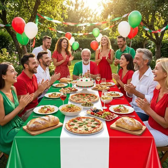 Alt view image 7 of 7 - Italian Flag Plastic Disposable Tablecloth: Red White Green Italian Flag Design Rectangle Table Cover Decorations for Family Gathering Kitchen Dining Party Supplies 54×108Inches(3 Pcs)