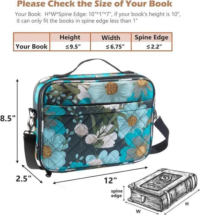 Alt view image 4 of 7 - IMAGINING Bible Cover for Women - Stylish Large Bible Covers - Bible Case with Handles - Bible Bag Journal Case - Bible Carrying Case for Women - Bible Gift - Book Protector for Book Lovers