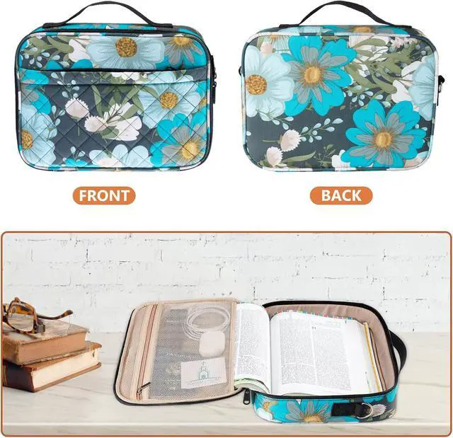 Alt view image 6 of 7 - IMAGINING Bible Cover for Women - Stylish Large Bible Covers - Bible Case with Handles - Bible Bag Journal Case - Bible Carrying Case for Women - Bible Gift - Book Protector for Book Lovers
