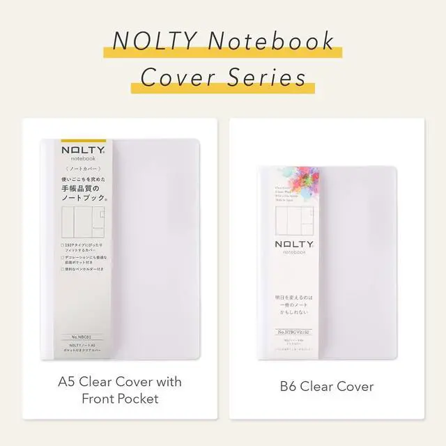 Alt view image 4 of 6 - NOLTY B6 Clear PVC Notebook Cover, NTBCV2152