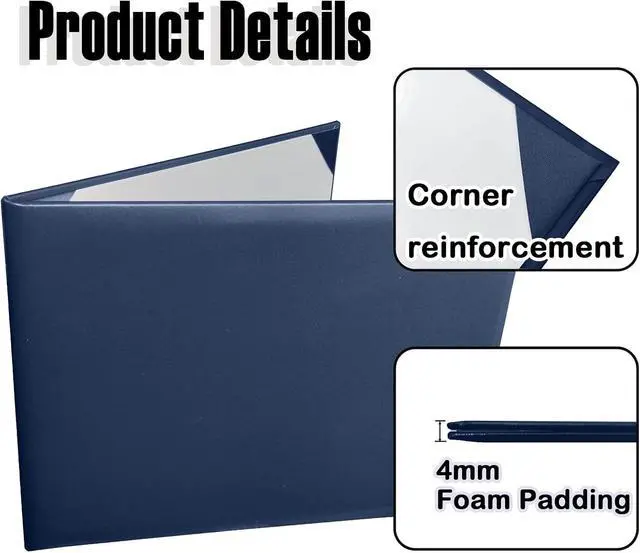 Alt view image 4 of 6 - Happy Secret Book-Style Diploma Cover 8.5" x 11", Smooth Leather Certificate Holder for Diplomas and Certificates