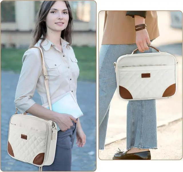 Alt view image 7 of 7 - Aplufine Bible Cover for Men-Bible Case for Women-Medium Bible Bags and Totes-Large Bible Carrying Case-Bible Carrier with Shoulder Strap,Detachable Pen Loops for Bible Accessories,Gift Men Women