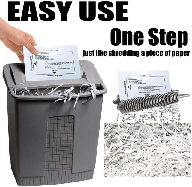 Alt view image 2 of 6 - laffeya Shredder Lubricant Sheets, 12 Paper Shredder Sharpening & Cleaning | Shredder lubricant sheet clean, sharpen & lubricate blades. Prevents jams, reduces static. Easy usejust feed & shred
