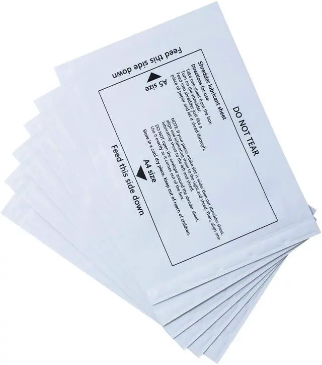 Alt view image 5 of 6 - laffeya Shredder Lubricant Sheets, 12 Paper Shredder Sharpening & Cleaning | Shredder lubricant sheet clean, sharpen & lubricate blades. Prevents jams, reduces static. Easy usejust feed & shred