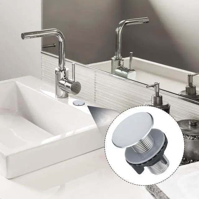 Alt view image 6 of 7 - 4Pack Sink Hole Cover, 1.7" Diameter ABS Faucet Hole Cover, Kitchen Sink Tap Hole Plate Stopper for 0.8 to 1.6 Inch Holes, Matte Silver Finish (Non-Metal)