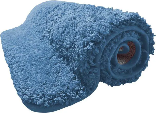 Main image of Bathroom Rug, Soft Plush Microfiber Bath Mat, Non-Slip Quick- Drying Absorbent Comfortable, Machine Washable for Shower, Tub, Kitchen (Blue, 20''x31'')