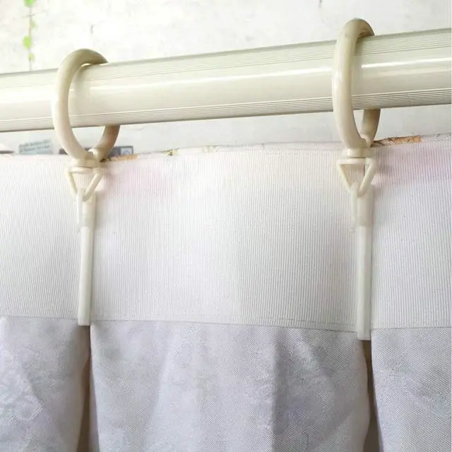 Alt view image 3 of 6 - Ailejia 30 Pcs Plastic Adjustable Hooks - Depth Pleat Drapery Hooks for Window, Door and Shower Curtains (White)