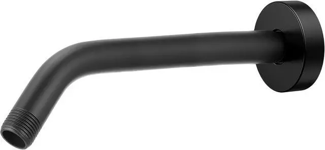 Main image of Shower Arm with Flange, Wall Mounted Shower Pipe, Suitable for Replacement Fixed Shower and Handheld Showerhead (10 Inch, Matte Black)