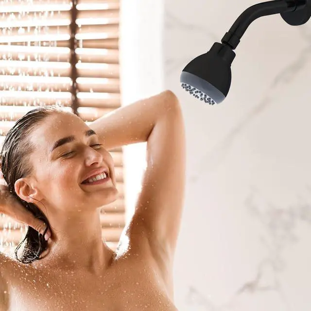 Alt view image 7 of 7 - Shower Arm with Flange, Wall Mounted Shower Pipe, Suitable for Replacement Fixed Shower and Handheld Showerhead (10 Inch, Matte Black)