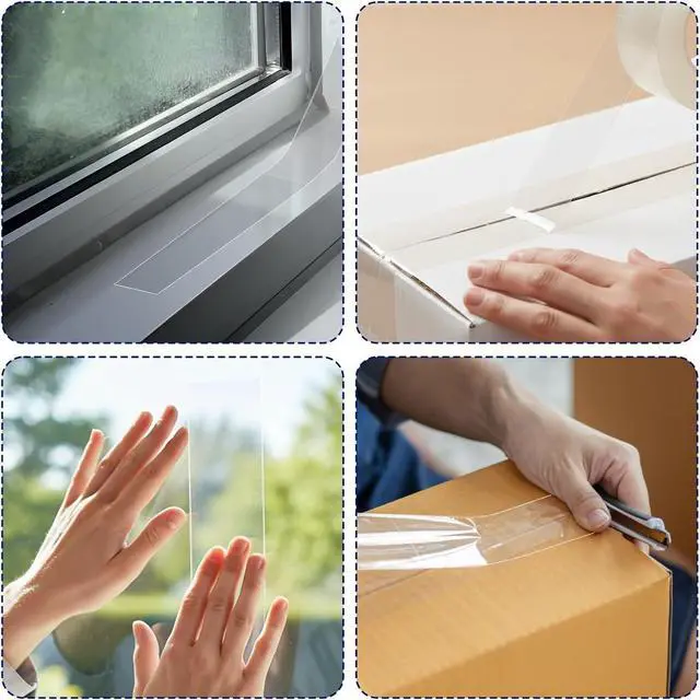 Alt view image 6 of 7 - Curtain Rod Slide Smooth Tape, 1IN x 16FT Clear Quiet Drapery Ring Tape for Smooth Curtain Glide Prevents Drapery Rings from Catching on Rods Noise Reduction