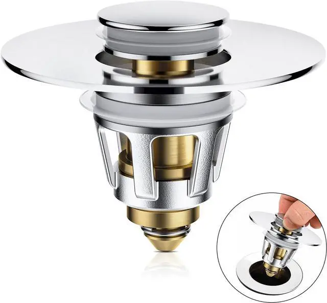Main image of Bullet Core Bathroom Sink Stopper, 1 Pack Universal Pop-Up Drain Plug Fits 1.11.5 Inch US Standard Sinks