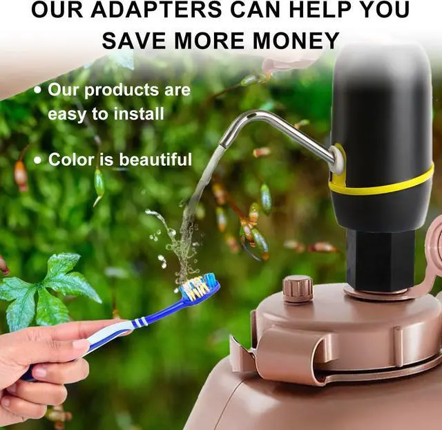 Alt view image 4 of 7 - Water Pump Adapter Compatible with Scepter 5 Gallon Water Containers, Water Jug Adapter Faucet-to-Pump Connector for Easy Water Transfer Accessories for Camping Emergency Outdoor Use