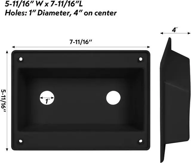 Alt view image 3 of 7 - Faucet Stand Off Bezel Faucet Cover (Black) for RV Camper Trailer Shower Plate Replacement Part