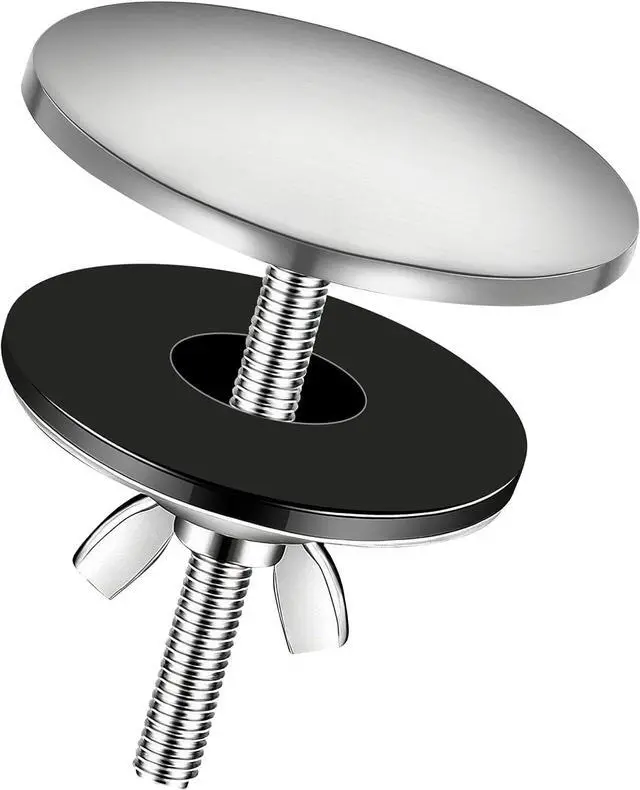 Main image of 2 Inch Sink Hole Cover,Leak-Proof Metal Plug for Kitchen & Bathroom | Sink Plug Cove,Stainless Steel Screw On Faucet Deck Plate Stopper,Brushed Silver