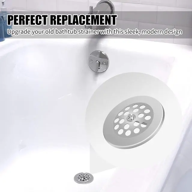 Alt view image 3 of 6 - PP826-64 Bathtub Dome Grid Strainer with Screw (1)