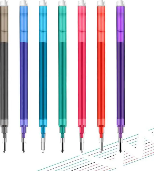 Main image of Sabary Erasable Pen Refills 0.7 mm 7 Assorted Colors Gel Ink Refills Medium Fine Point Erasable Pens Refill Compatible with Retractable Click Pens Erasable Pens for Writing Planner(7 Pcs)