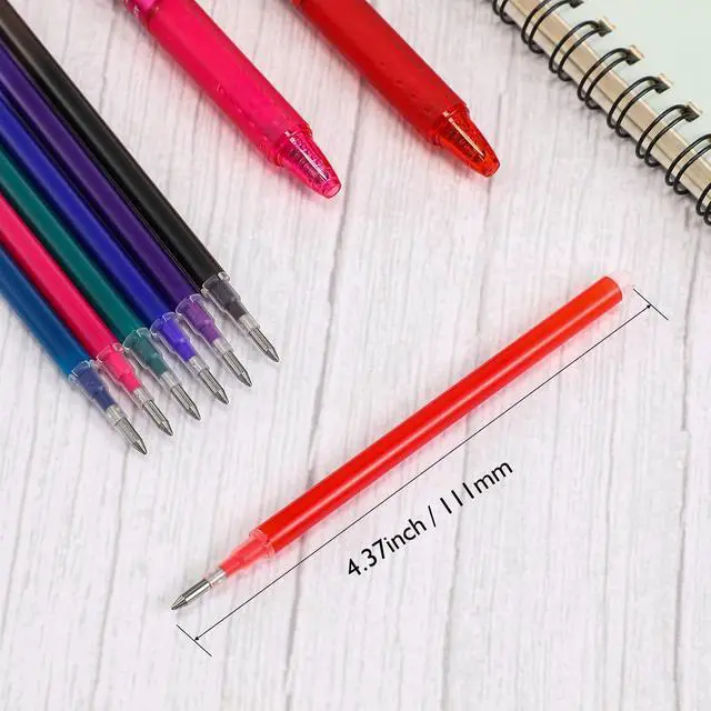 Alt view image 2 of 7 - Sabary Erasable Pen Refills 0.7 mm 7 Assorted Colors Gel Ink Refills Medium Fine Point Erasable Pens Refill Compatible with Retractable Click Pens Erasable Pens for Writing Planner(7 Pcs)