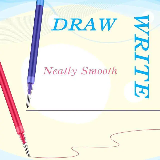 Alt view image 6 of 7 - Sabary Erasable Pen Refills 0.7 mm 7 Assorted Colors Gel Ink Refills Medium Fine Point Erasable Pens Refill Compatible with Retractable Click Pens Erasable Pens for Writing Planner(7 Pcs)